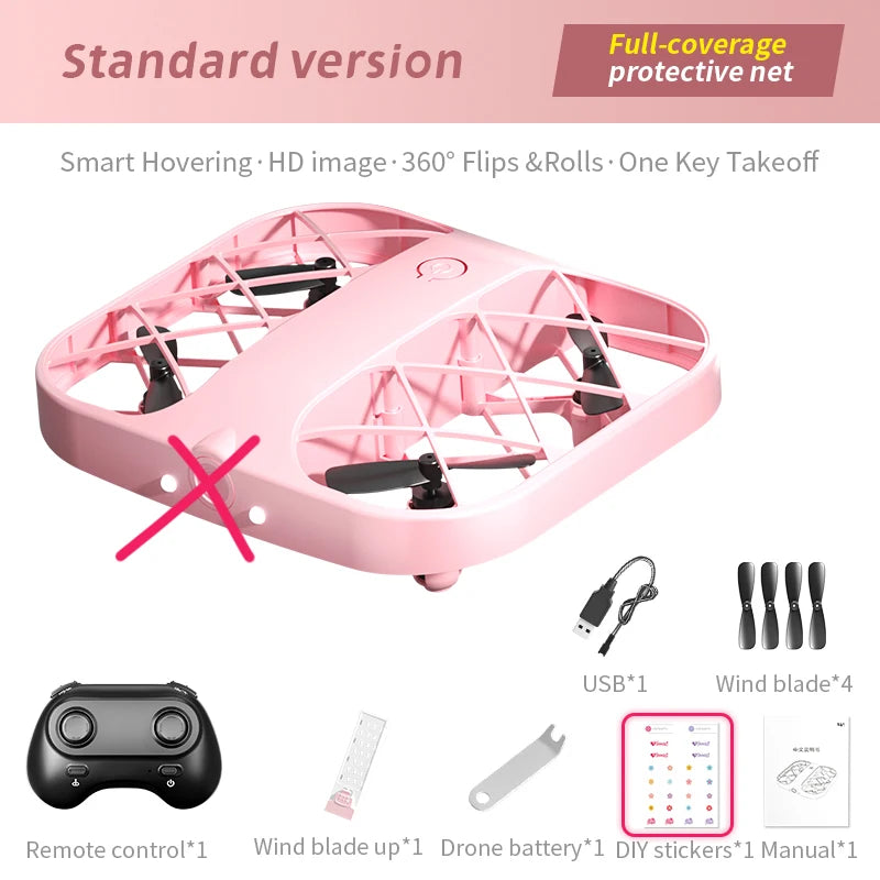 JJRC H107/H36 8K menembak mini drone quadcopter kanak-kanak mainan kawalan jauh helikopter pintar mengelak halangan