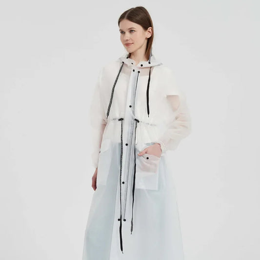 Baju Hujan Panjang Pelancongan Kembara Luaran Kembara Hujan Kalis Air Baju Hujan Bertudung Kot Hujan Berkualiti Tinggi