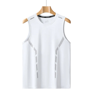 T-Shirt Tanpa Lengan Sukan YJKVUR Cepat Kering untuk Lelaki Musim Panas Pakaian Gim Bola Keranjang Lelaki Pakaian Bernafas Ringan Bersaiz Besar Tank Top