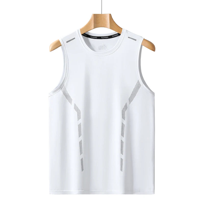 YJKVUR Sports Quick Dry Sleeveless T-Shirt for Men Summer Men Basketball Gym Clothing Breathable Lightweight Plus Size Tank Top