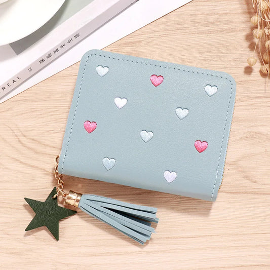 Women Wallets Purses Luxury Love Heart Wallets for Ladies Girl Money Pocket Card Holder Female Wallets Phone Clutch Bag