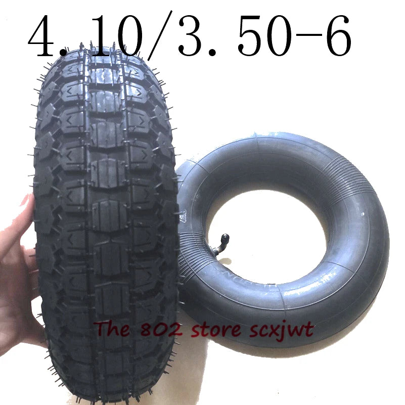 Size 4.10/3.50-6 Inner and Outer Tyre Suitable for Mobility Scooter. Amusement Park Facilities. Electric Vehicle. Wheelbarrow