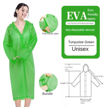 1-10PCS New Disposable Thickened Raincoat Eva Raincoat Scenic Hiking Outdoor Rafting Concert Portable Raincoat Raincoat