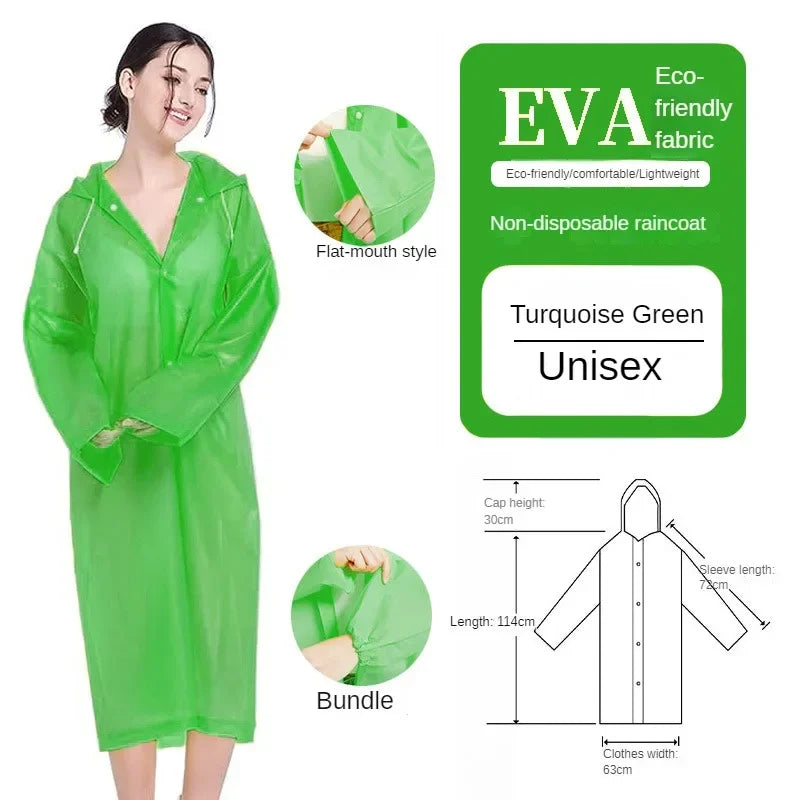 1-10PCS Baju Hujan Tebal Pakai Pakai Baharu Baju Hujan Eva Mendaki Indah Konsert Berakit Luar Konsert Baju Hujan Mudah Alih Baju Hujan