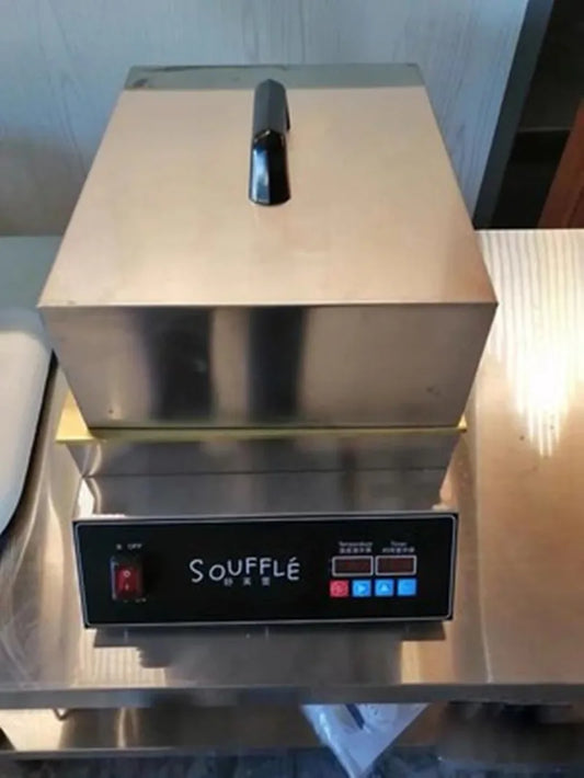 Pembuat Pancake Mini Pinggan Tunggal Komersial Souffle Pastry Pan Kek Kek Snek Peralatan Snek Mesin Souffle Gebu Perkakas Dapur