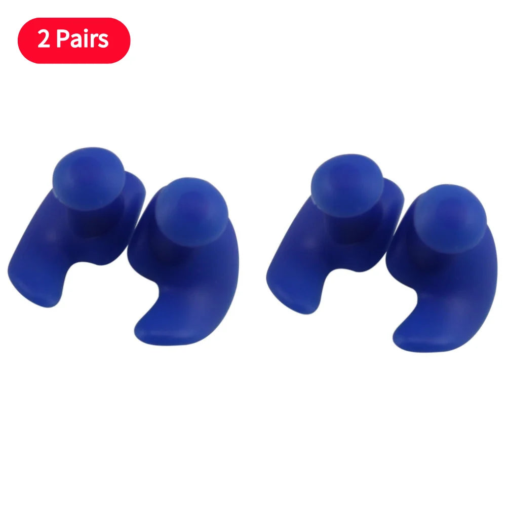 1/2 Pairs Earplugs Silicone Swimming Waterproof Ear Plugs Diving Surf Water Sport Swim Anti Noise Earplugs Swimming Accessories