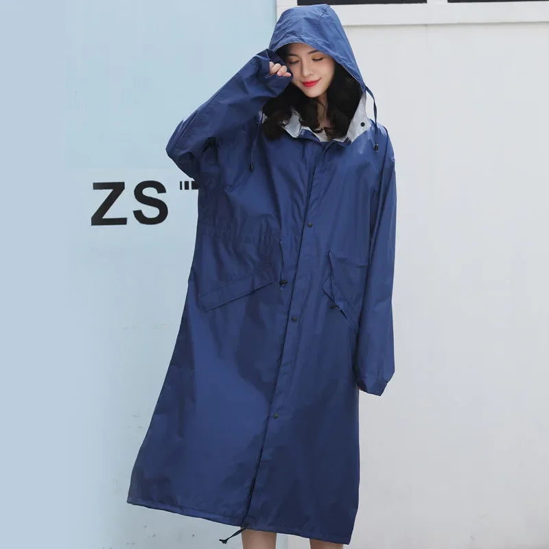 Ponco Badan Ringan Kalis Air untuk Baju Hujan Dewasa Panjang untuk Hiking, Windbreaker untuk Lelaki dan Wanita Versi Jepun dan Korea