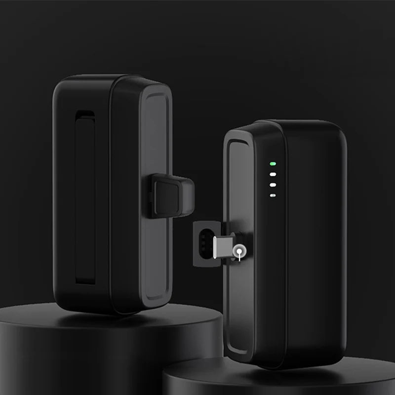 Mini Power Bank 5000Mah dengan Lampu LED Pemegang Telefon Mudah Alih PD20W untuk Iphone Huawei Xiaomi Power Bank Pengecas Mini Lebih Cepat