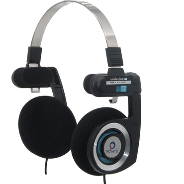 Poyatu Retro Headphone With Microphone Stereo Classic Open Hifi On-ear HD Earphones Foldable Portable Lightweight Headset