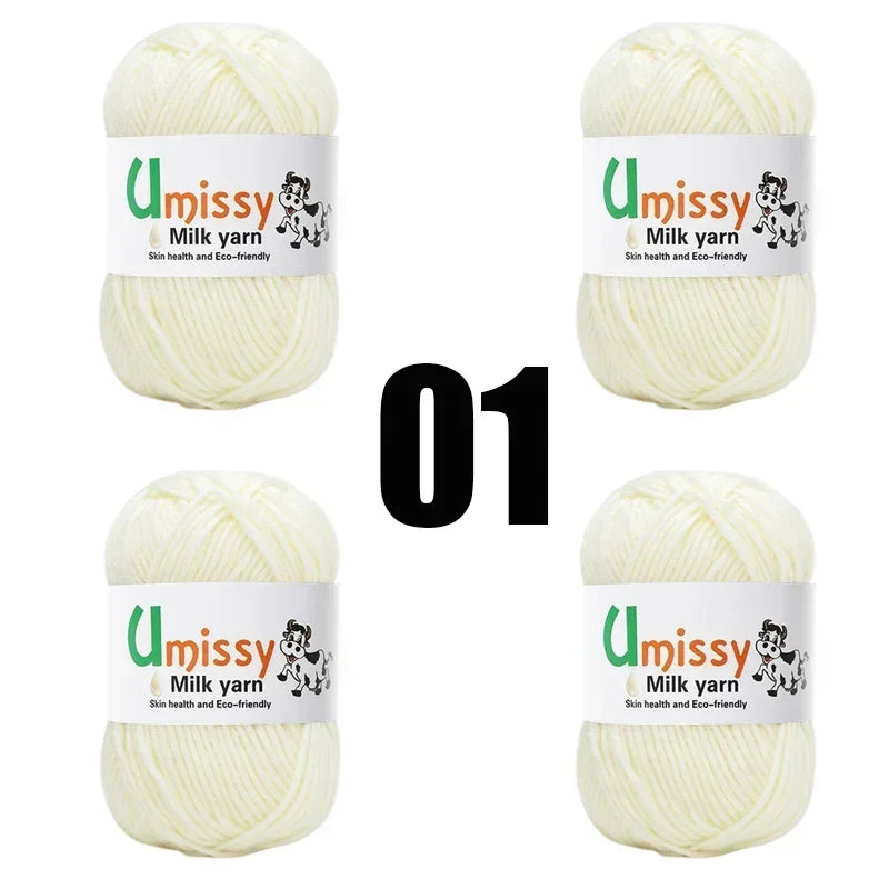 4pcs 50g Knit Yarn for Sale Hilo Yarn Crochet Threads Ball Estambre Para Tejer