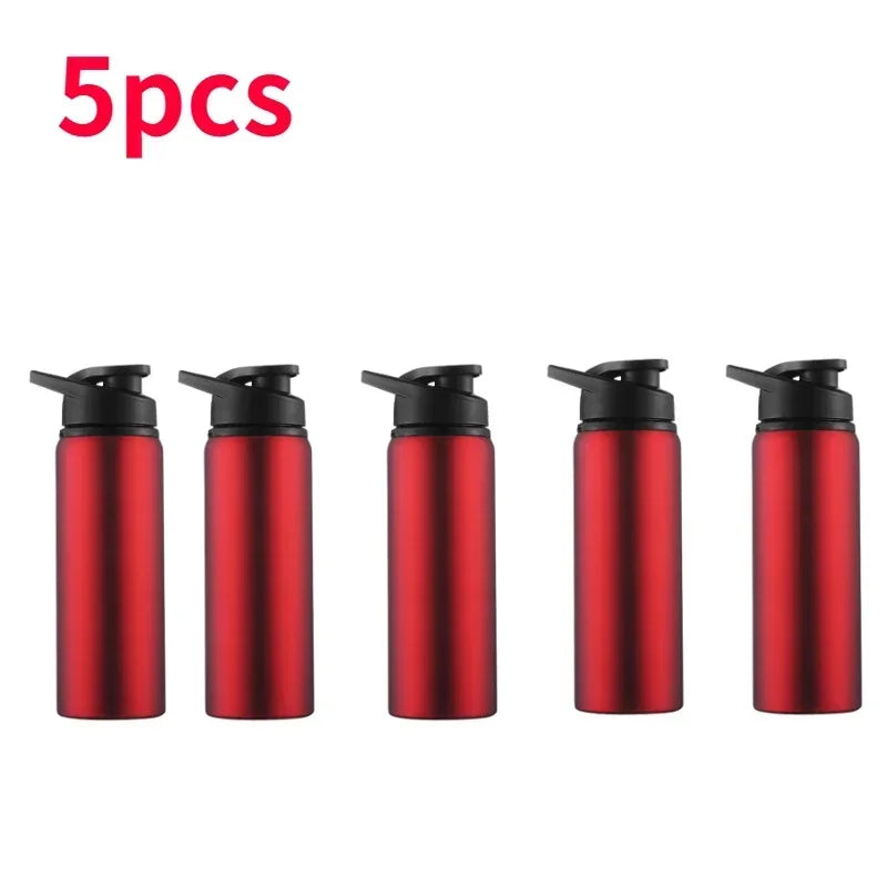 2Pcs Portable Stainless Steel Bicycle Water Bottle Straight Drinking Outdoors Sports Travel Kettle Metal Water Bottle