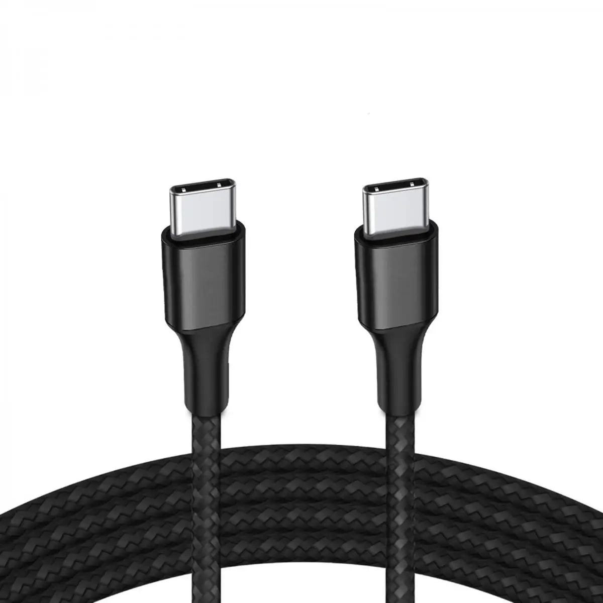 Pengecas penyesuai USB Jenis-C ke USB Jenis-C Kabel Pengecasan Pantas 3.0, 1m.