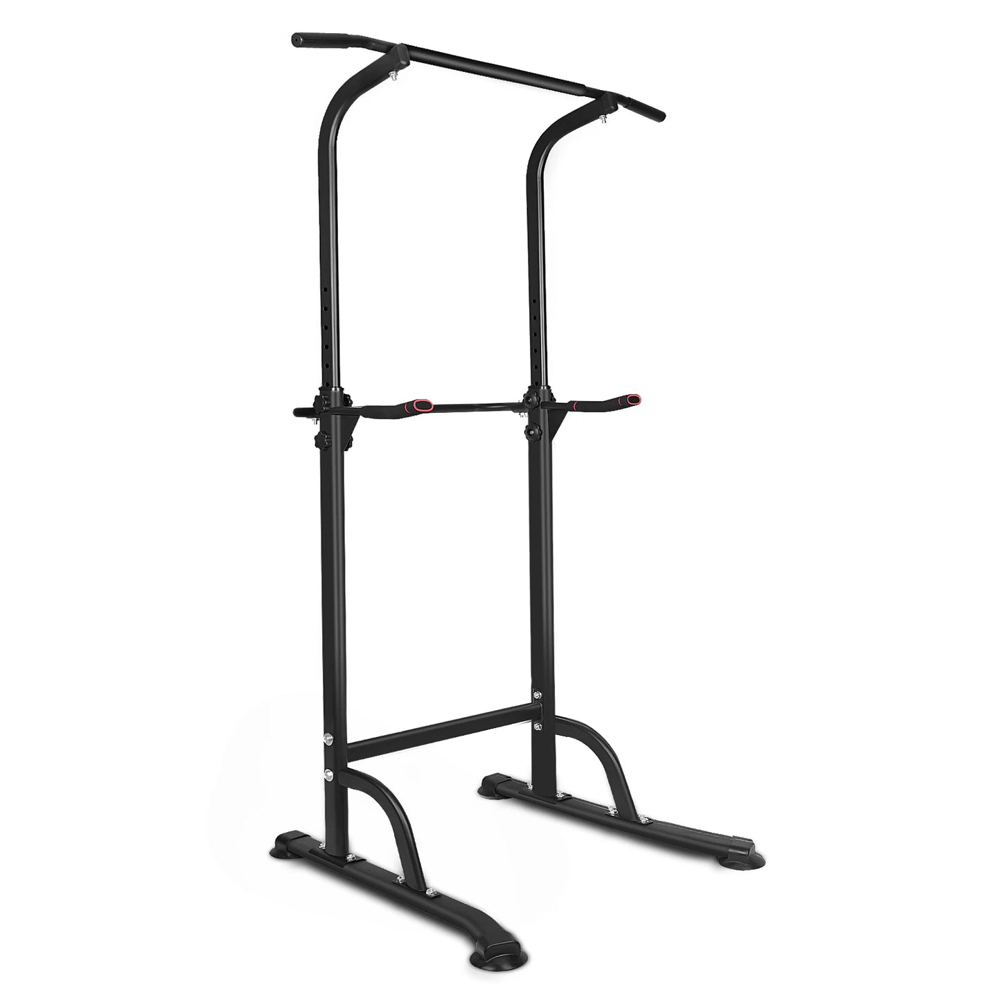 Dreamzon Workout Dip Station Pull Up Bar,Power Tower Height Adjustable Multi-Function Dip Stand Fitness Equipment