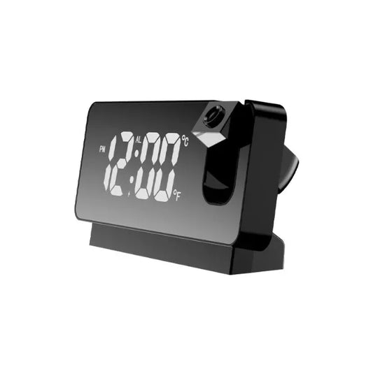 360° Projection Digital Alarm Clock LED Electronic Table Watch Clock Bedside Desk Clock Temperature Date Display Snooze Model