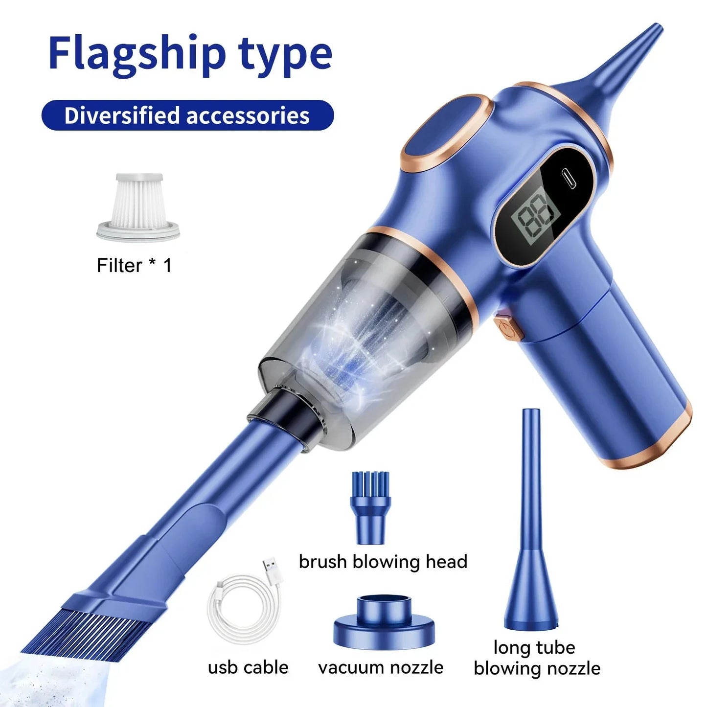 3000mah 5 In1 Vacuum cleaner Portable Car Wireless Vacuum Cleaner Robot Portable Vacuum Cleaner For Home Appliances Car 