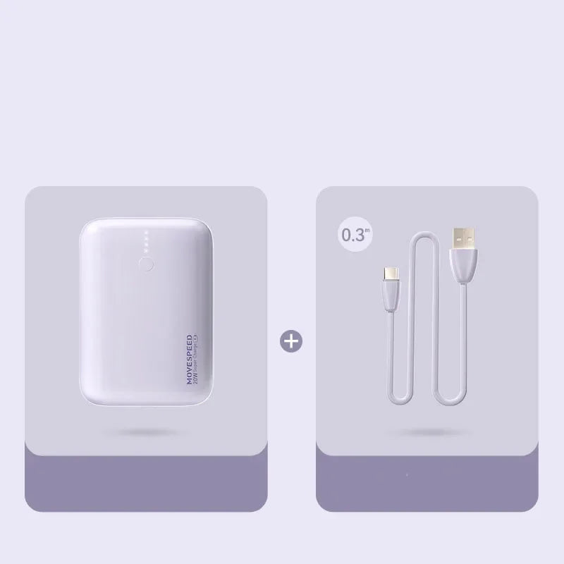 Bank Kuasa Mini Comel 10000mAh Bank Kuasa Kapasiti Besar PD20 Dua Arah Pengecasan Pantas Telefon Pengecas Bateri Luaran