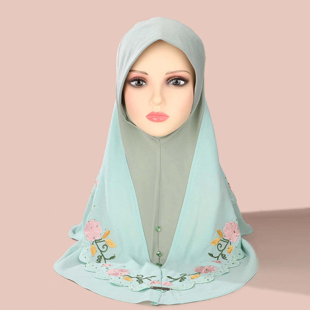 Tudung Muslim Lapisan Dua Lapisan Berat Tudung Lace Pullover Tudung Wanita Melayu Muslim Lapisan Dua Tudung Manik Chiffon