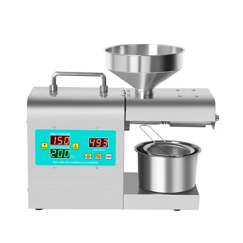 220V/110V Linseed Olive Kernel Stainless Steel Intelligent Temperature Control Oil Press RG-311/RG-312 Hot and Cold Oil Press
