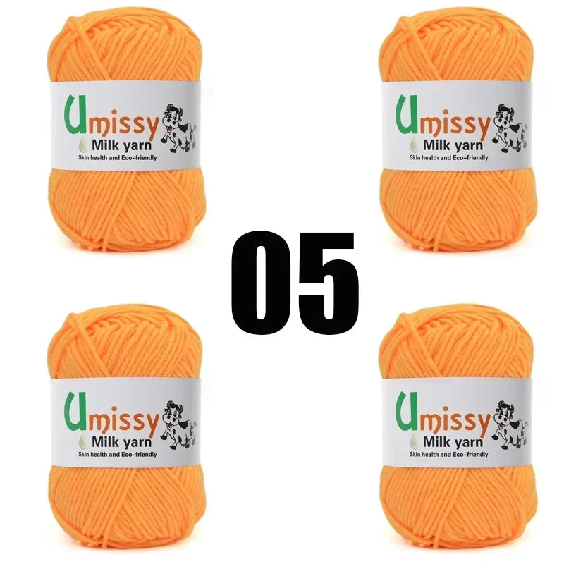 4pcs 50g Knit Yarn for Sale Hilo Yarn Crochet Threads Ball Estambre Para Tejer