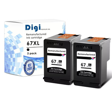 1/2PK 兼容墨盒适用于 HP 67XL 67 XL DeskJet 2755 2742e 一体机打印机