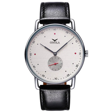 ONOLA ringkas Ultrathin kuarza jam tangan lelaki klasik jenama mewah kulit/nilon jam tangan lelaki pakaian kasual kalis air Relogio Masculino