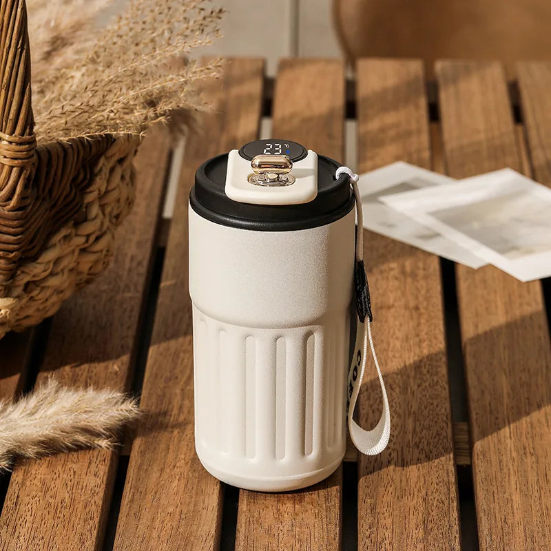 450ML Smart Thermos Bottle Digital Led Temperature Coffee Mug Vacuum Flasks Car Mug Stainless Steel Vacuum Flask Thermal Mug
