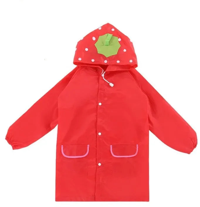 1Pcs Baju Hujan Kanak-kanak Poncho Kartun Korea Jubah Itik Kuning Kecil Baju Hujan Kanak-kanak Luaran Baju Hujan Tadika Sekolah