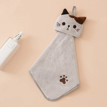 Cat Hand Towel For Child Super Absorbent Microfiber Kitchen Towel High-efficiency Tableware Cleaning Towel Bothroom Tools