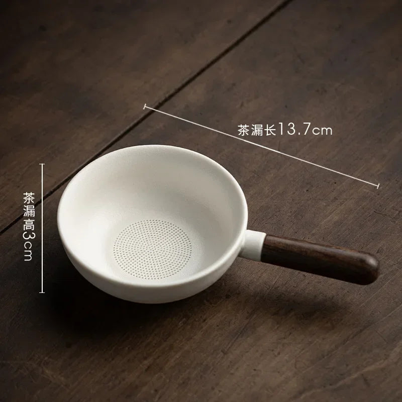 Seramik Penapis Teh Daun Penapis Kung Fu Set Teh Infuser Kreatif Buatan Tangan Kopi Penapis Teh Aksesori Dapur Alat Teh