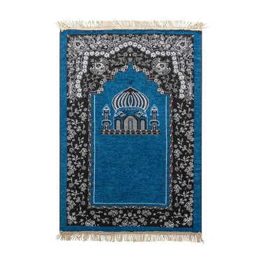 Soft Worship Kneel Travel Prayer Rug Non-slip Prayer Mat Chenille Carpet for Muslim Ramadan Floor Carpets Portable Ramadan Gift