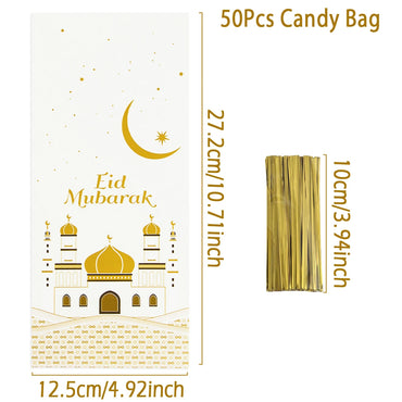 Moon Star Castle Candy Bag Eid Mubarak Ramadan Decorations For Home 2025 Islamic Muslim Party Favors Islamic Eid Al Adha Gifts