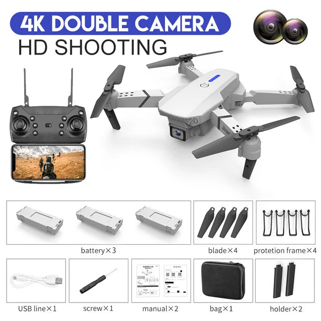 Dron M12 untuk Kanak-kanak Mini Dron dengan Kamera untuk Dewasa 4K HD Dron Simulator Barang Hebat WIFI FPV Hadiah Mainan Pemula Jejak Penerbangan