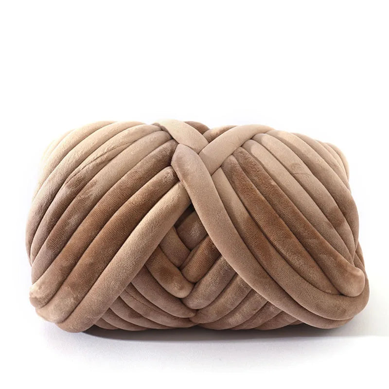 500g Super Velvet Chunky Yarn Thick Bulky Giant Thread White Bag for Hand Knitting DIY Arm Soft Big Blanket Carpet