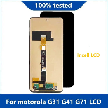 Ujian Incell 6.4" untuk skrin paparan lcd motorola moto g31 Untuk skrin paparan telefon mudah alih LCD MOTO G41 G71 5G