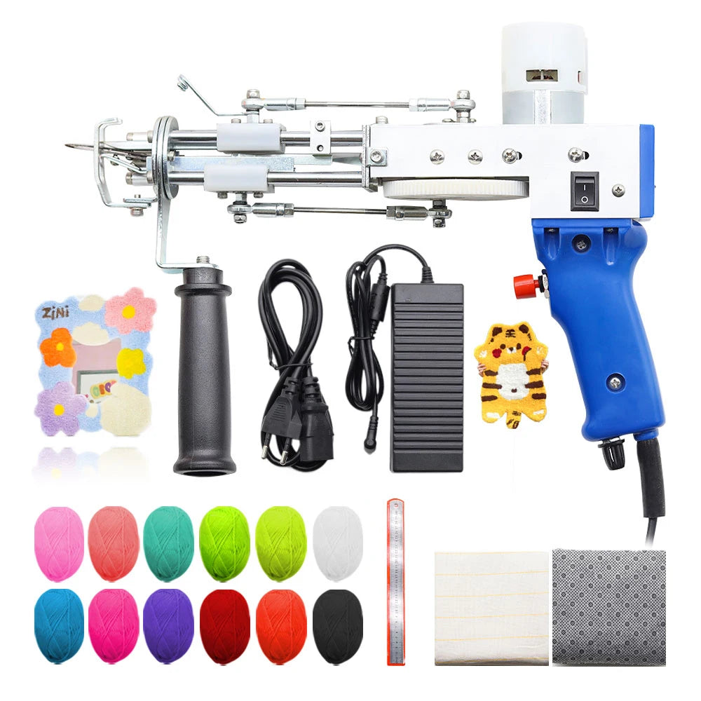 100-240V 2 in1 Electric Tufting Gun Cut Pile Для Ковров Carpet Тафтинговый Пистолет Weaving Flocking Rug Machine Pistola Tufting