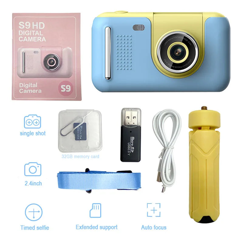 mainan hebat untuk remaja HD Kids Camera Digital Camera Kanak-kanak Mini Murah Kanak-kanak Digital Camera sebagai Hadiah Hari Lahir untuk Kanak-kanak Lelaki Perempuan