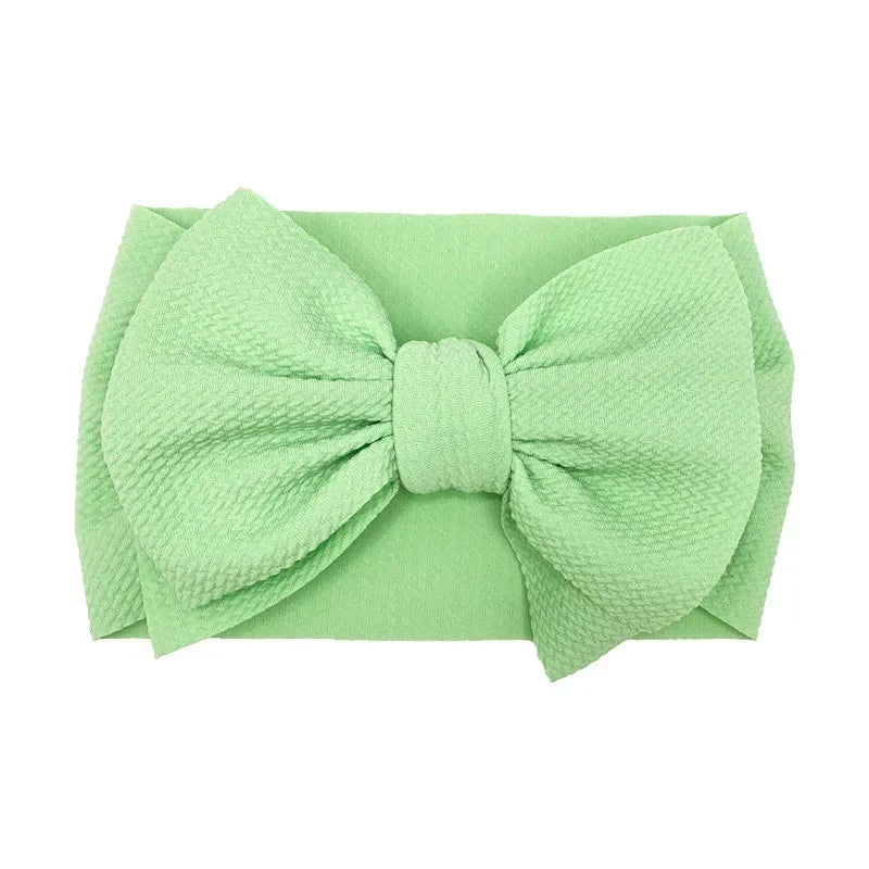 Fesyen Buatan Tangan Ikatan Simpul Elastik Wide Hairband Kanak-kanak Kecil Warna Pejal Big Bows Ikat Kepala Bayi Perempuan Hiasan Kepala Hadiah Percutian