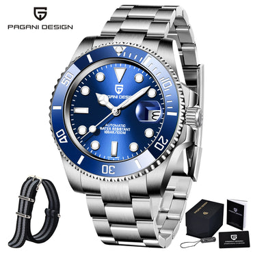 PAGANI DESIGN 2024New Men's Watch Stainless Steel Clock Sapphire Automatic Mechanical Military Business Watch Montre Homme