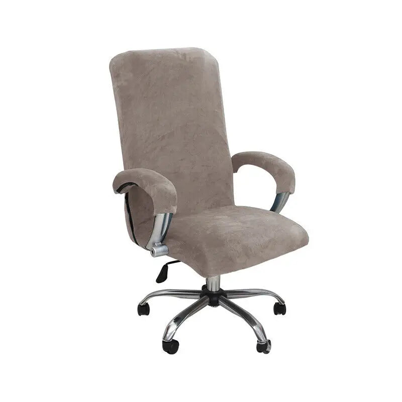 New Elastic Stretch Velvet Office Chair Cover Rotate Swivel Computer Chair High Back Protector Arm Covers Chair Slipcover
