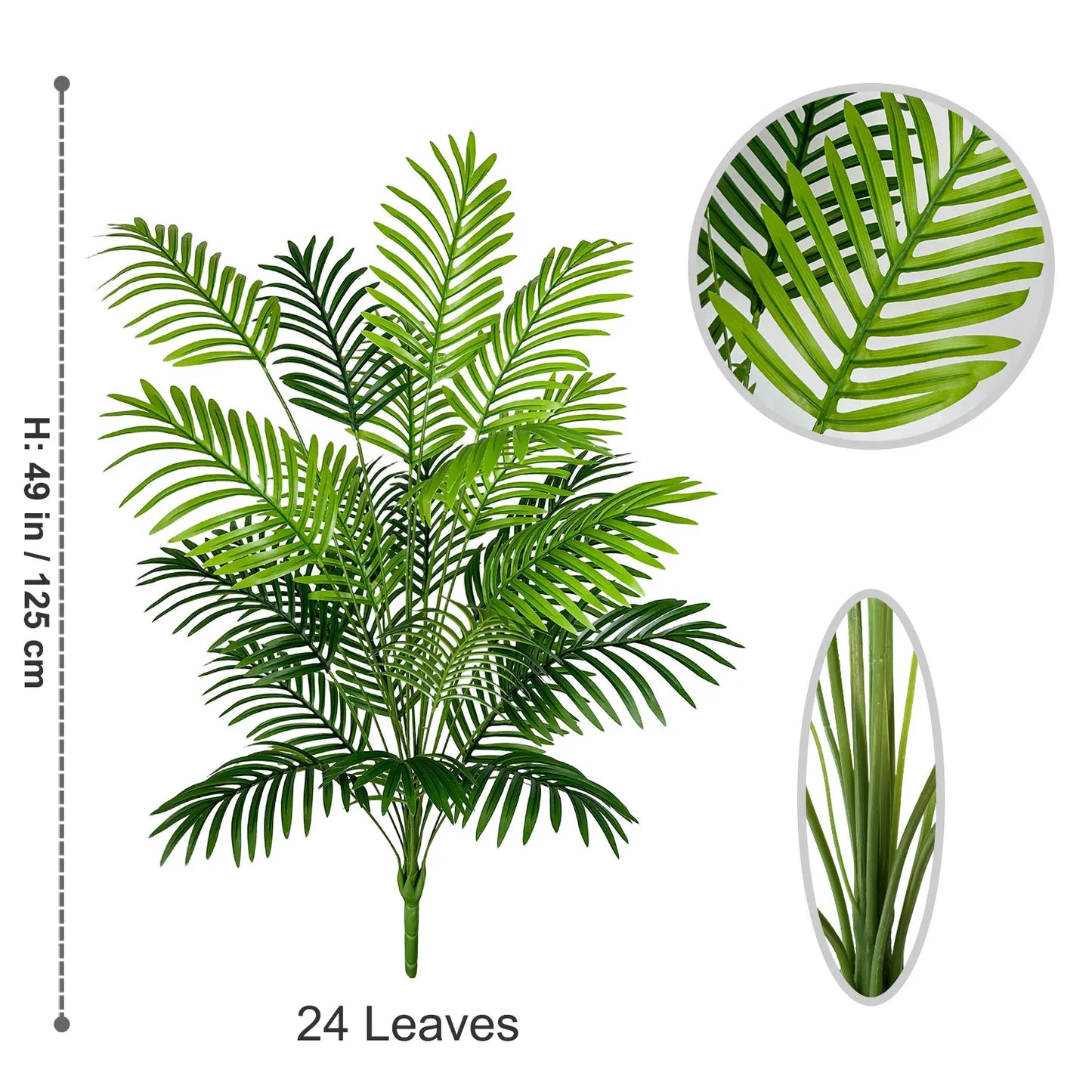 65-125cm Artificial Plam Plant Faux plant fake plant realistic Leaf Ornamental indoor Artificial Plant for Home Decor Office