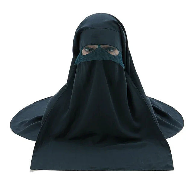 Tudung Muka Muslim Tudung Tudung Islam Niqab Burqa Bonnet Hijab Chiffon Veil Hiasan Kepala Abaya Tudung Wanita Sunscreen Araba Balut Panjang