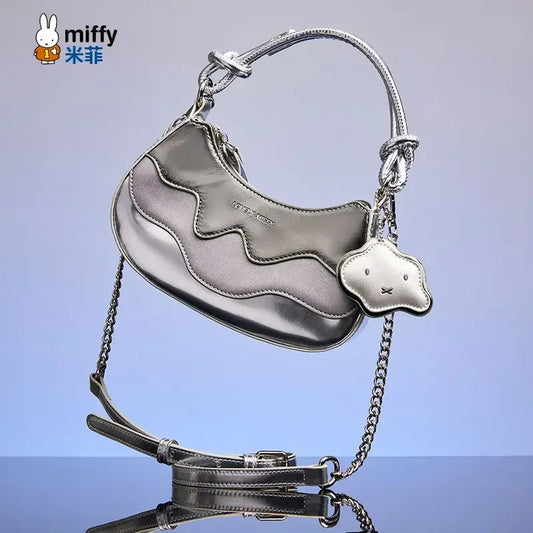 Kawaii Miffy Women's Crossbody Satchel Spice Girl One-shoulder Fashion All-in-one Tote Christmas Birthday Gift