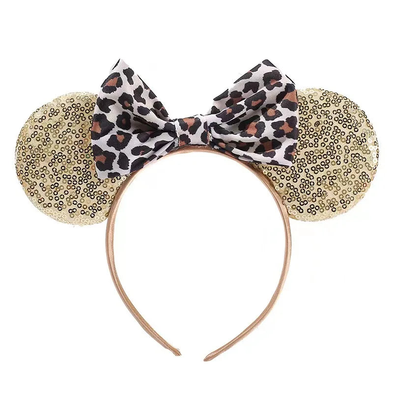 Cartoon Anime Mouse Ears Headband for Women Men Hair Accessories Cute Mouse Elasticity Bow Headdress Toys Childrens Xmas Gifts