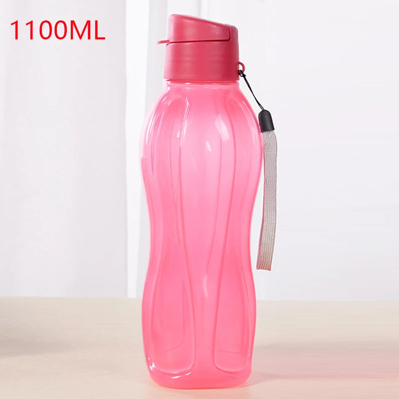 PP Sports Water Bottle 800ML/1L Portable Gym Water Drinking Bottle Outdoor Large Capacity Cup With Rope Leak-Proof Drink Bottle