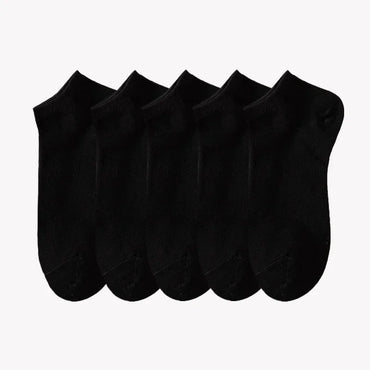 5 Pairs Unisex Socks Low Cut Breathable Business Boat Sock Solid Color Comfortable Ankle Casual White Black Summer Men Business