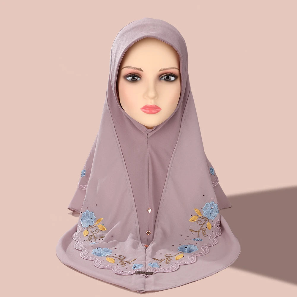 Tudung Muslim Lapisan Dua Lapisan Berat Tudung Lace Pullover Tudung Wanita Melayu Muslim Lapisan Dua Tudung Manik Chiffon