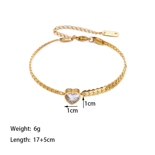 Peri'sbox Stainless Steel Solid Gold Pvd Plated Chunky Thick Chain Hollow Heart Choker Necklace for Women Street Fashion Jewelry