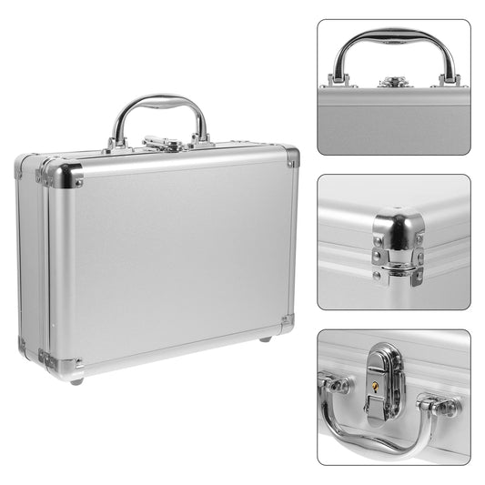 Suitcase Briefcase Cases Men Silver Aluminum Alloy Briefcases for Hard Suitcases