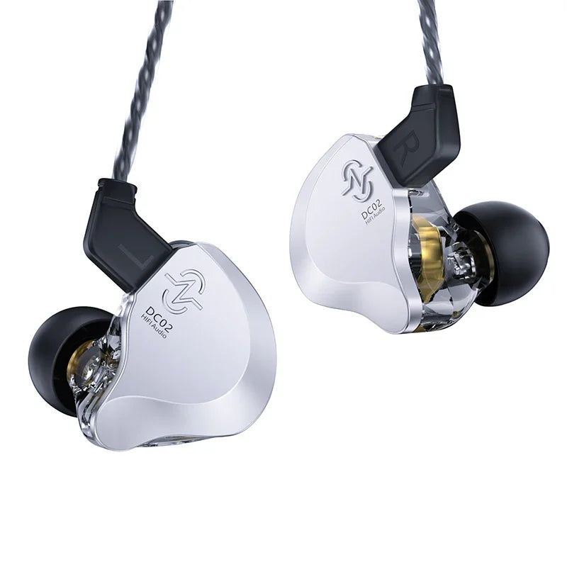 CCZ DC02 Fon Telinga Berwayar HiFi Fon Telinga Dinamik Dalam Telinga Fon Telinga Stereo dengan Kabel Boleh Tanggal, Sesuai untuk Penggemar Pemuzik