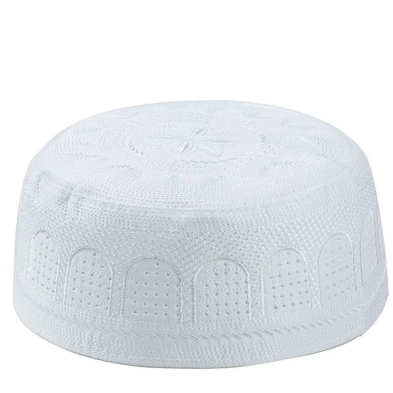 Lelaki Muslim Topi Solat Bordir Leisure Arab Man Bonnet Beanie Arab Saudi Topi Islam Serban Hijab Topi Yahudi Islam Tudung